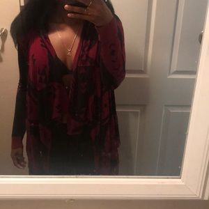 Low high long sleeve  cardigan sweater